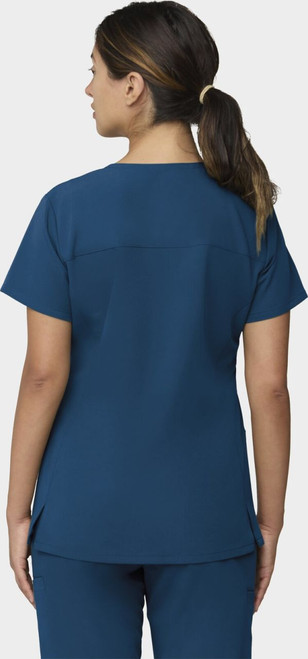 COLOR|CRB|Tempo Womens VNeck Top Caribbean Blue Top Style # T101