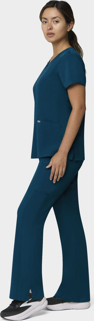 COLOR|CRB|Tempo Womens Outfit Caribbean Blue VNeck Style # T101