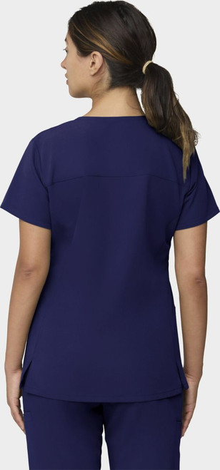 COLOR|NVY|Tempo Womens VNeck Navy Top Style # T101