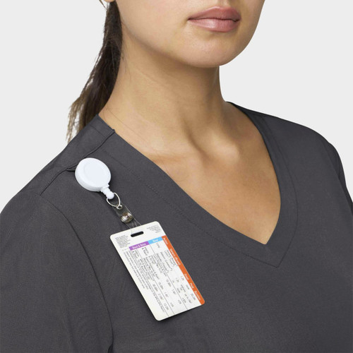 COLOR|PWT|Tempo Womens VNeck Pewter Top Style # T101