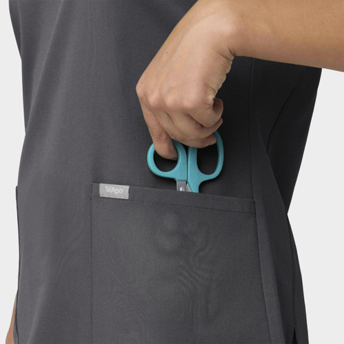 COLOR|PWT|Tempo Womens VNeck Pewter Top Style # T101