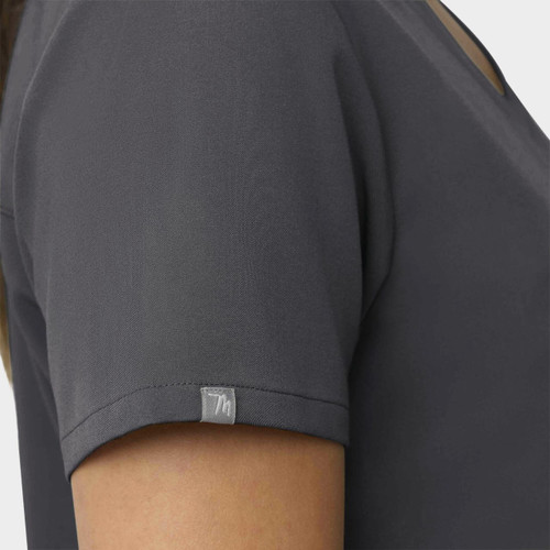 COLOR|PWT|Tempo Womens VNeck Pewter Top Style # T101