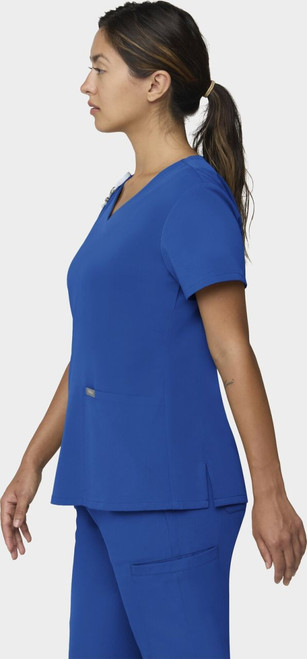 COLOR|RYL|Tempo Womens VNeck Top Royal Blue Top Style # T101
