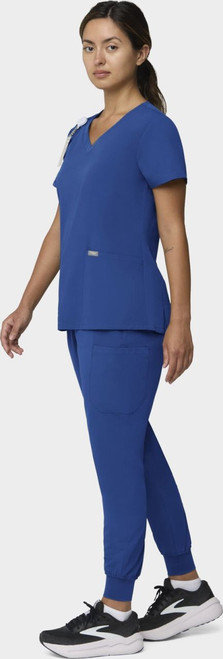 COLOR|RYL|Tempo Womens Outfit Royal Blue VNeck Style # T101