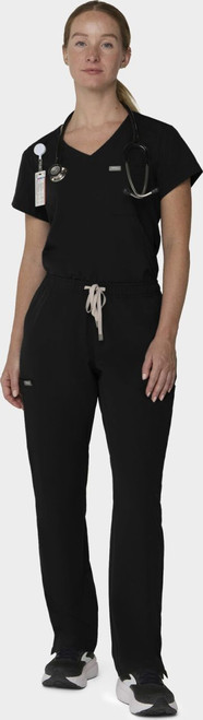 COLOR|BLK|Tempo Womens Outfit Black Tuck Style # T102