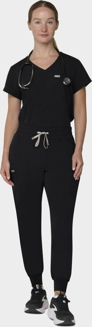 COLOR|BLK|Tempo Womens Tuck Black Top Style # T102