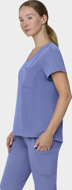 COLOR|CBL|Tempo Womens Tuck Top Ceil Blue Top Style # T102
