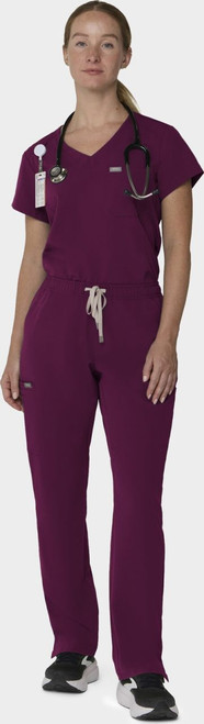 COLOR|WIN|Tempo Womens Outfit Wine Tuck Style # T102