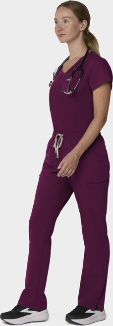 COLOR|WIN|Tempo Womens Outfit Wine Tuck Style # T102