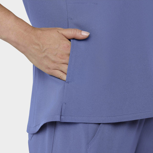 COLOR|CBL|Tempo Womens Quarter Zip Ceil Blue Top Style # T103