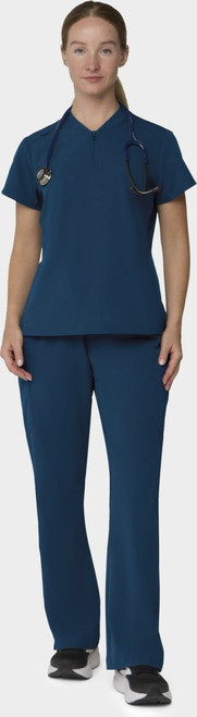 COLOR|CRB|Tempo Womens Quarter Zip Caribbean Blue Top Style # T103