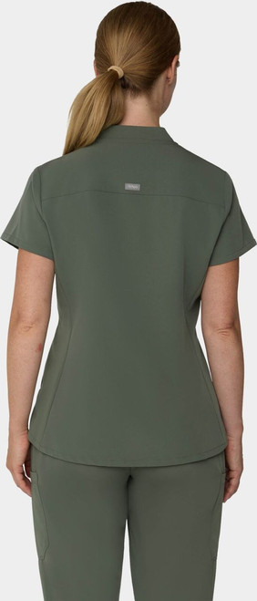 COLOR|OLV|Tempo Womens Quarter Zip Olive Top Style # T103