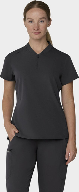 COLOR|PWT|Tempo Womens Quarter Zip Pewter Top Style # T103