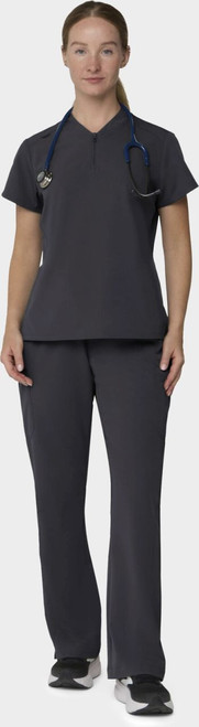 COLOR|PWT|Tempo Womens Quarter Zip Pewter Top Style # T103