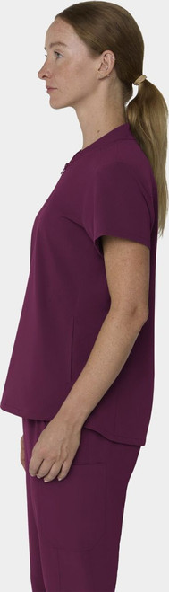 COLOR|WIN|Tempo Womens Quarter Zip Wine Top Style # T103