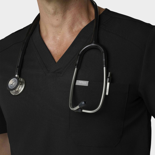 COLOR|BLK|Tempo Mens Tuck Black Top Style # T172