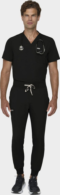 COLOR|BLK|Tempo Mens Tuck Black Top Style # T172