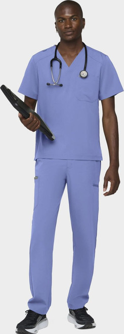 COLOR|CBL|Tempo Mens Outfit Ceil Blue Top Style # T172