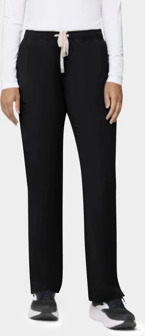 COLOR|BLK|Tempo Womens Straight Leg Black Pant Style # T201