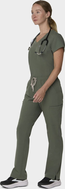 COLOR|OLV|Tempo Womens Outfit Olive Straight Leg Style # T201