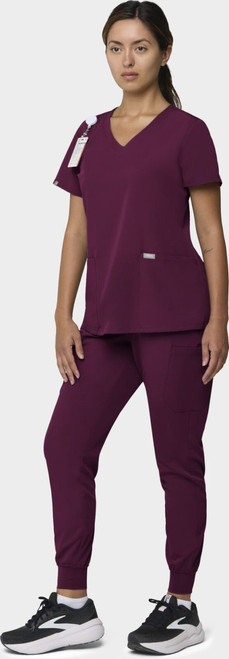 COLOR|WIN|Tempo Womens Outfit Wine Jogger Style # T202