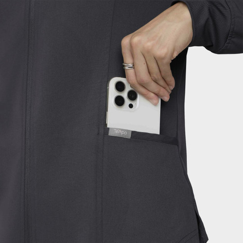 COLOR|PWT|Tempo Womens Zip Pewter Jacket Style # T301