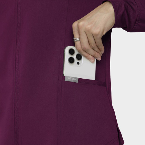 COLOR|WIN|Tempo Womens Zip Wine Jacket Style # T301