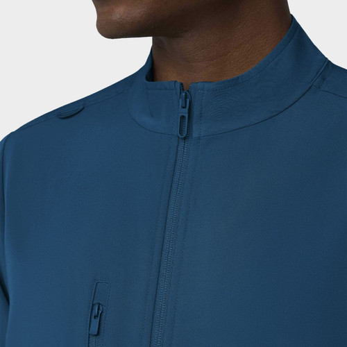 COLOR|CRB|Tempo Mens Zip Caribbean Blue Jacket Style # T371