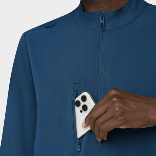 COLOR|CRB|Tempo Mens Zip Caribbean Blue Jacket Style # T371