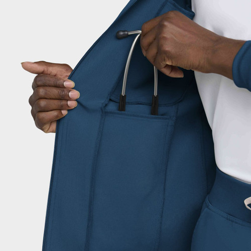 COLOR|CRB|Tempo Mens Zip Caribbean Blue Jacket Style # T371