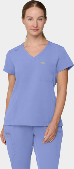 COLOR|CBL|Tempo Womens Tuck Top Ceil Blue Top Style # T102