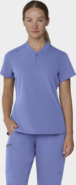 COLOR|CBL|Tempo Womens Quarter Zip Ceil Blue Top Style # T103