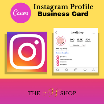 Instagram Profile Business Card Square Template