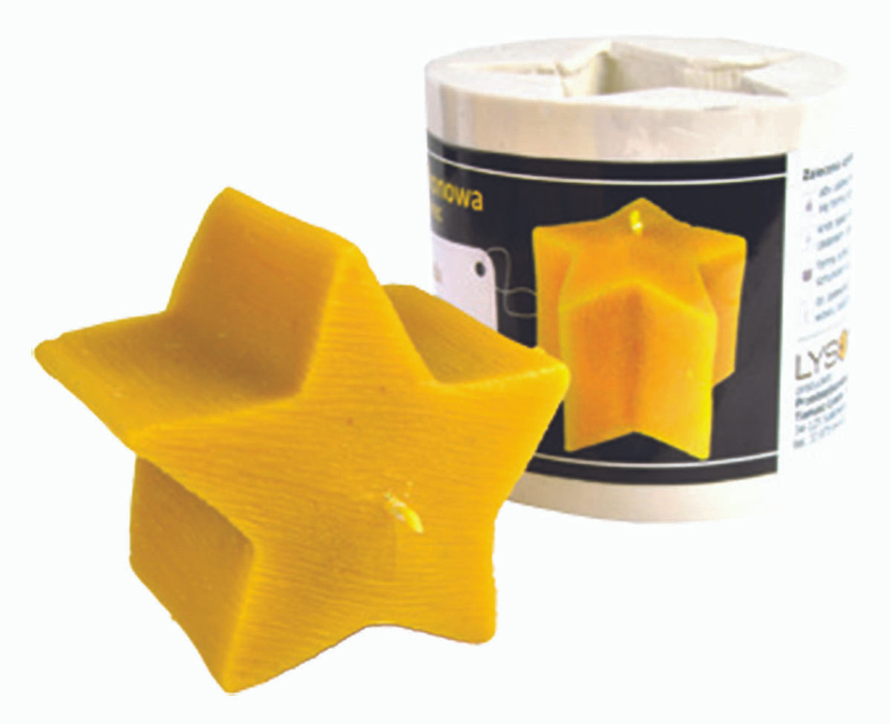 8 POINT STAR TAPER CANDLE MOLD, 2.5 x 3 5/8 x 12.5 (2 lb 4 oz)