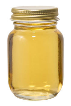 3 oz. wt. glass mini mason jar with gold lid
