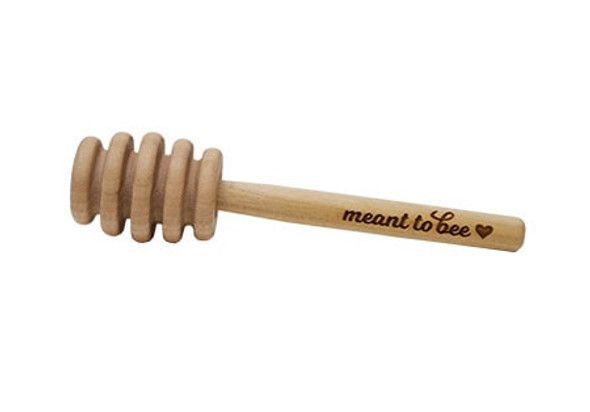 Wooden meant to bee honey dipper