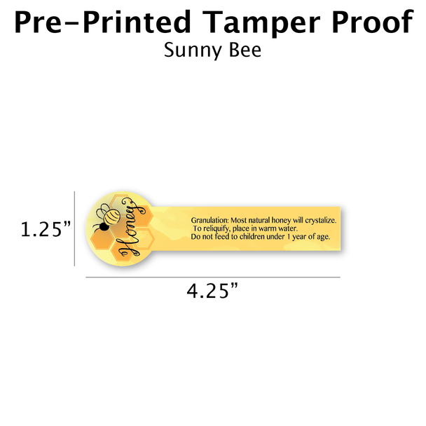 Sunny Bee Pre Printed Tamper Proof