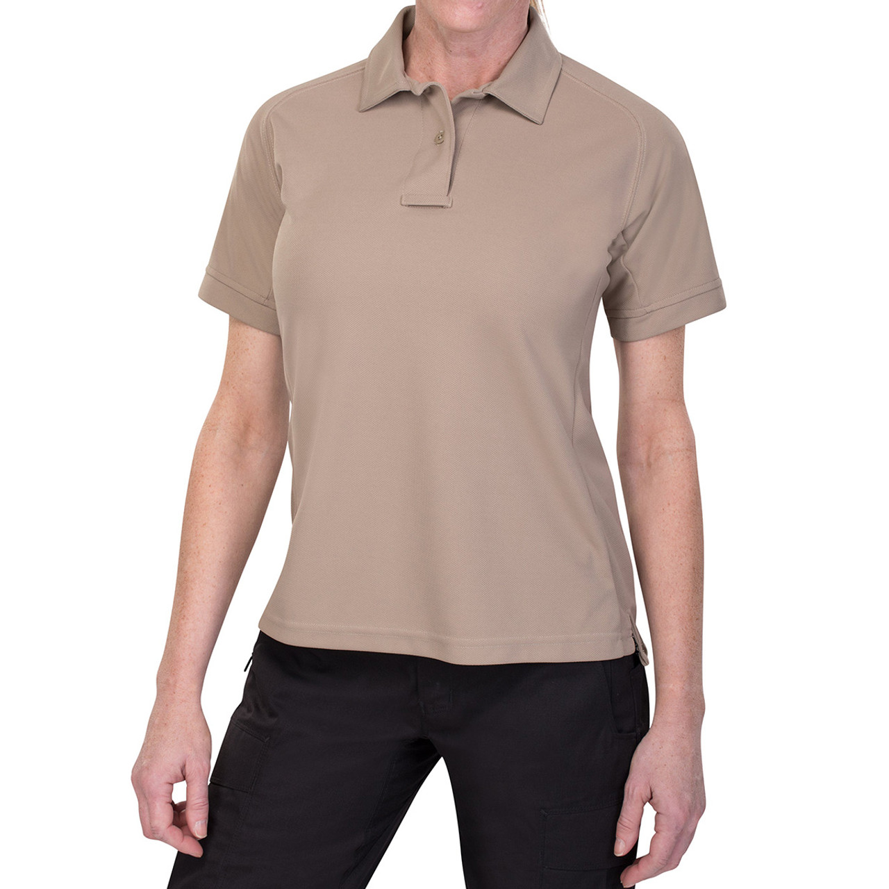 Womens tan deals polo shirt