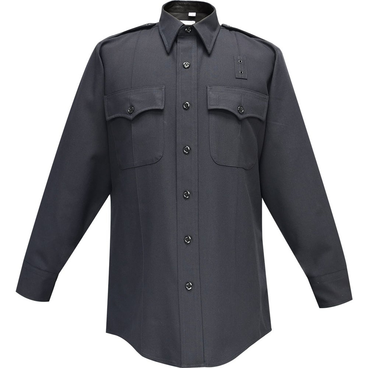 Flying Cross Men's LAPD Navy Deluxe Tropical Long Sleeve Shirt