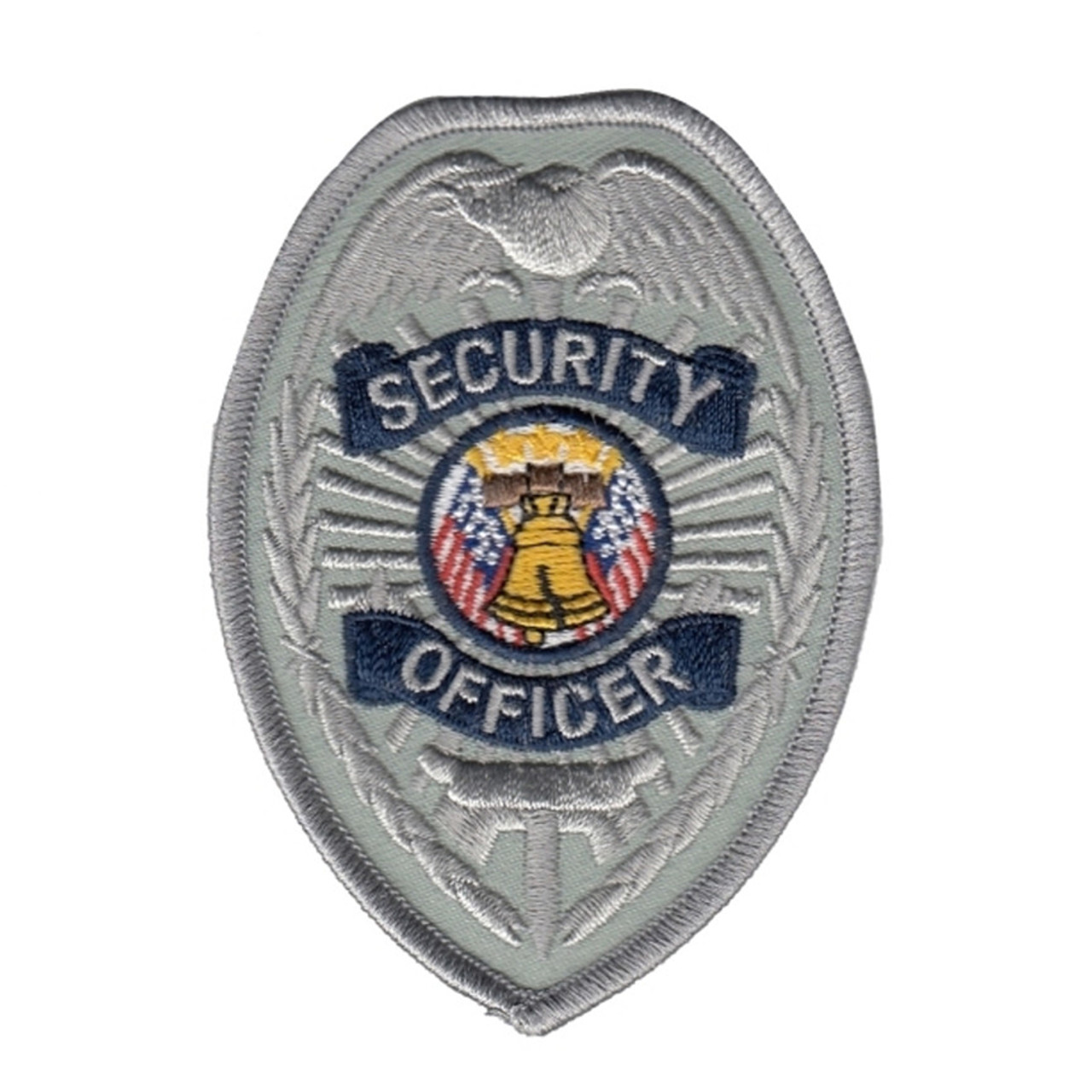 SECURITY ENFORCEMENT OFFICER Badge Patch, Silver/Navy, 2-3/8x3-1/2