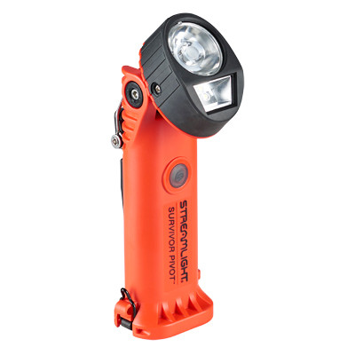 streamlight angle flashlight SR90744 Knucklehead Spot ALK Orange B26 battery power that long Streamlight Survivor X Right Angle