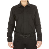 5.11 Tactical Women's Taclite® Lightweight TDU® Long Sleeve Shirt, black front