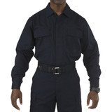 5.11 Tactical Long Sleeve Taclite Lightweight TDU Shirt, Dark Navy