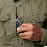 5.11 Tactical Stryke Long Sleeve Shirt, Ranger Green chest pocket view