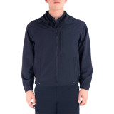 Blauer Softshell Fleece Jacket, dark navy front view