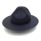 Stratton Campaign Style Straw Hat Navy Blue
