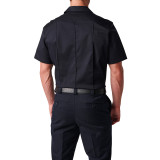 5.11 Tactical Stryke Class A PDU Twill Short Sleeve Shirt, midnight navy back view