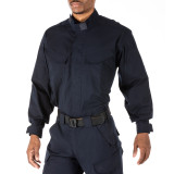 5.11 Tactical Stryke TDU Long Sleeve Shirt, dark navy front side view