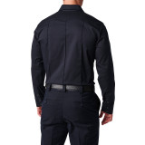 5.11 Tactical Stryke Class A PDU Twill Long Sleeve Shirt, midnight navy back view