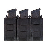 High Speed Gear Duty Triple TACO, Black, Front